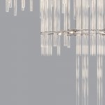 Подвесная светодиодная люстра с пультом управления и декором из акрила 91102 LED