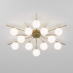 Умный потолочный светильник со стеклянными плафонами под лампочку G9 302001/12 латунь Smart