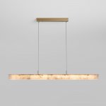 Подвесной светодиодный светильник из алебастра 604053 LED латунь/ алебастр