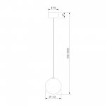 Подвесной светильник со стеклянным плафоном ручной работы 1_101