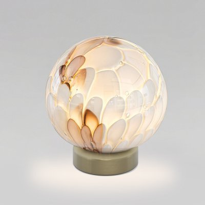 Настольная лампа со стеклянным плафоном ручной работы 1_102