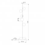 Торшер со стеклянными плафонами ручной работы 1_101/5