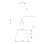 Подвесной светильник с декором из керамики 104014