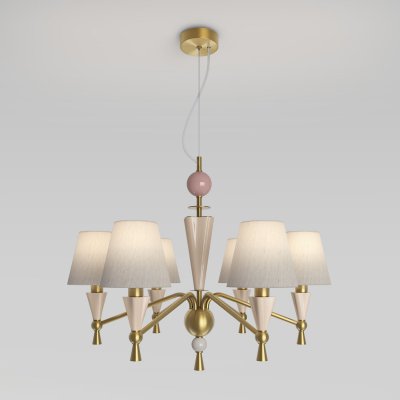 Умная люстра с декором из керамики 101014/6