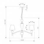 Умная люстра с декором из керамики 101014/6
