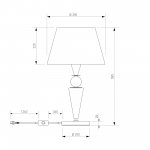Настольный светильник с керамикой 108014