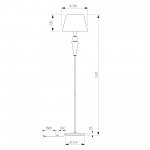 Торшер с декором из керамики 109014