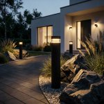 Садово-парковый светильник 1532 TECHNO LED 3000K чёрный 1532 TECHNO LED черный