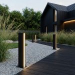 Ландшафтный светильник уличный Flat 3000K чёрный 1538 TECHNO LED черный