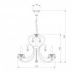 Подвесная люстра с хрусталем 3305/5