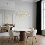 Светодиодная люстра с декором из хрусталя и с пультом дистанционного управления 90400 LED