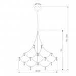 Светодиодная люстра с декором из хрусталя и с пультом дистанционного управления 90400 LED