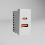 Модульная розетка USB тип A+C W1272701