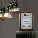 Подвесной светильник с плафоном из фактурного стекла 11044 Sophia Cognac