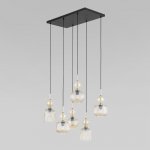 Подвесной светильник с плафоном из фактурного стекла 11044 Sophia Cognac