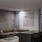 Трековый светильник 12W 4000K (никель) 85526/01_система Лайн 85526/01