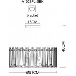 Люстры потолочные Arte lamp A1028PL-6BK AMBER