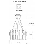 Подвесная люстра Arte lamp A1053SP-10PB ALYA