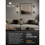 Светильник настенный Arte Lamp A1070AP-2BK HANNA