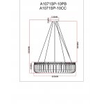 Светильник подвесной Arte Lamp A1071SP-10CC MAYOTTE