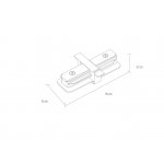 Соединение для встраиваемого трека шинопровода белый Arte Lamp A130133 TRACK ACCESSORIES