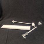 Светильник потолочный стакан 460мм белый/серебро Arte Lamp A1537PL-1WH PILON-SILVER 1*GU10
