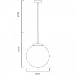 Светильник подвесной шар 250мм Arte Lamp A1561SP-1PB VOLARE