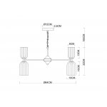Подвесная люстра Arte Lamp A1623LM-10GO CHARM