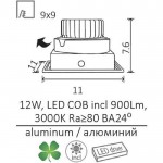 Светильник встраиваемый Arte lamp A1712PL-1WH CARDANI
