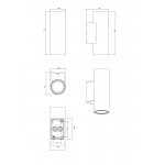 Уличный светильник Arte Lamp A1807AL-2BK TORCULAR