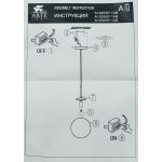 Светильник подвесной прозрачный 200мм Arte Lamp A1920SP-1AB VOLARE