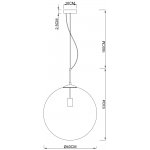 Плафон стекло шар прозрачный 400мм (98мм посадка) Arte Lamp A1940SP-1 VOLARE