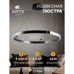 Подвесная люстра Arte Lamp A1993SP-38BK CESARE