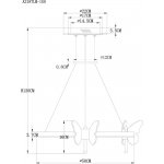 Люстра подвесная с бабочками Arte lamp A2187LM-1GO DARCY