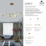 Люстра подвесная с бабочками Arte lamp A2187LM-1GO DARCY