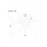 Люстра потолочная с пультом Arte lamp A2199PL-5BK FERNANDO