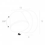 Светильник настенный бра светодиодный Arte lamp A2212AL-1BK CHICO