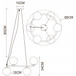 Подвесная люстра Arte lamp A2224SP-6BK ALCOR