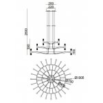 Светильник подвесной Arte Lamp A2482SP-84BK EMPIRE