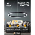 Подвесная люстра Arte Lamp A2548SP-75BK SIREN