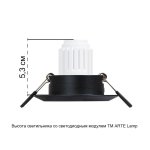 Точечный встраиваемый светильник Arte Lamp A2762PL-1BK MIRA MINI