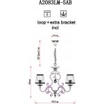 Светильник подвесной Arte lamp A2803LM-5AB 