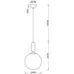 Светильник подвесной шар 250мм Arte lamp A3325SP-1PB BOLLA-SOLA