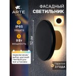 Фасадный светильник Arte Lamp A3409AL-1BK NIMBO