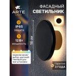 Фасадный светильник Arte Lamp A3412AL-1BK NIMBO