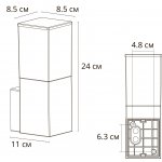 Уличный настенный светильник Arte lamp A3710AL-1BK PLATE