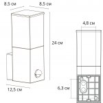 Уличный настенный светильник Arte lamp A3711AL-1BK PLATE