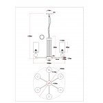 Подвесная люстра Arte lamp A4027LM-6PB MATAR