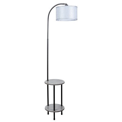 

Изогнутый торшер с полочками и абажуром Arte Lamp A4055PN-1BK, A4055PN-1BK