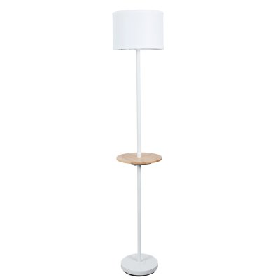 

Торшер с абажуром и полочкой Arte Lamp A4056PN-1WH, A4056PN-1WH